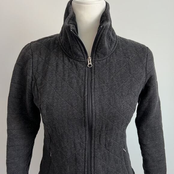 THE NORTH FACE gray Caroluna crop full zip fleece jacket small - Picture 2 of 10